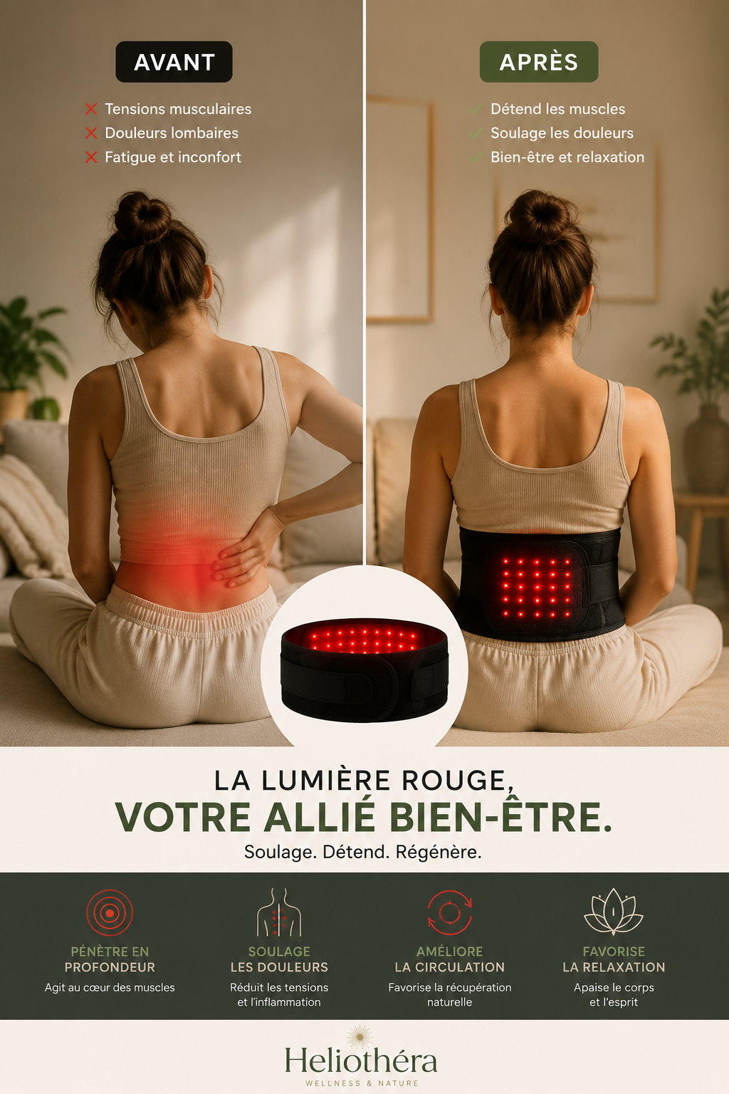 HelioThera™ – Ceinture de Luminothérapie Avancée