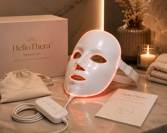 LED-Gesichtsmaske 7 Farben mit LED-Halslicht Photon-Maske Hautverjüngung Anti-Akne Beauty-Gerät Gesichtsstraffung straffender Massager