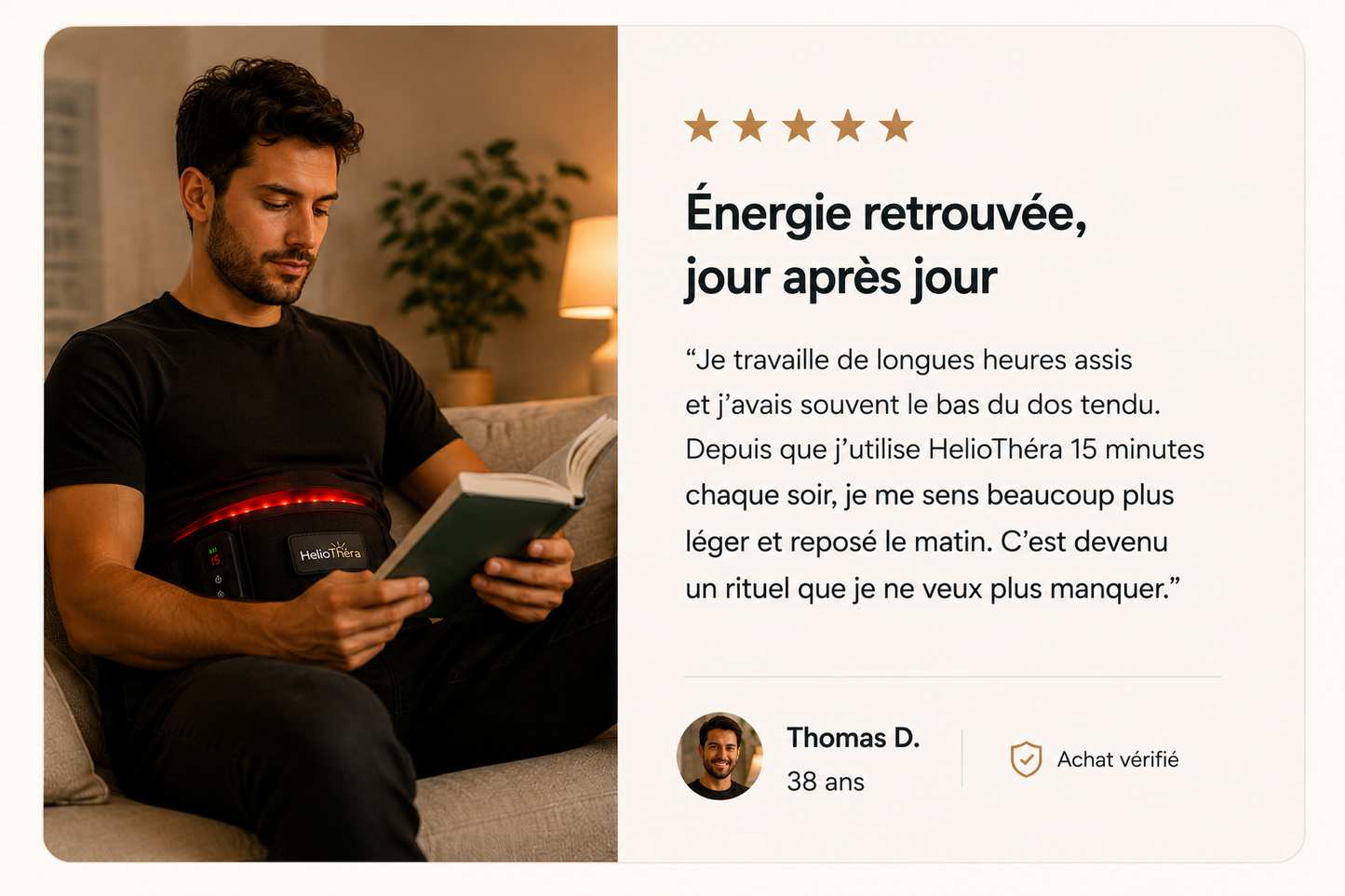 HelioThera™ – Ceinture de Luminothérapie Avancée