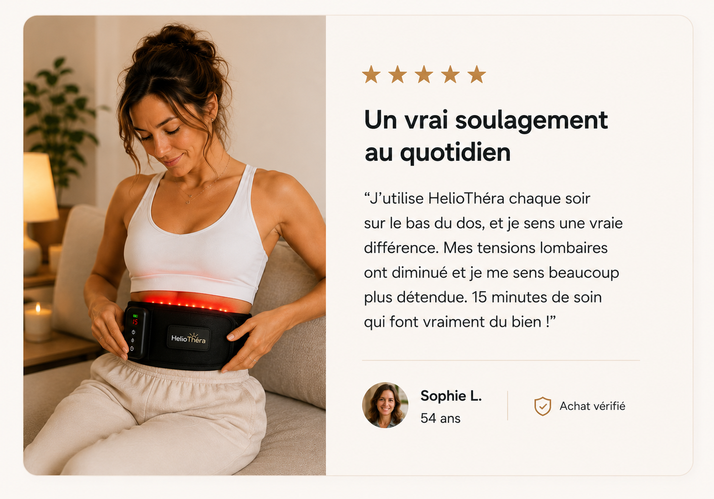 HelioThera™ – Ceinture de Luminothérapie Avancée