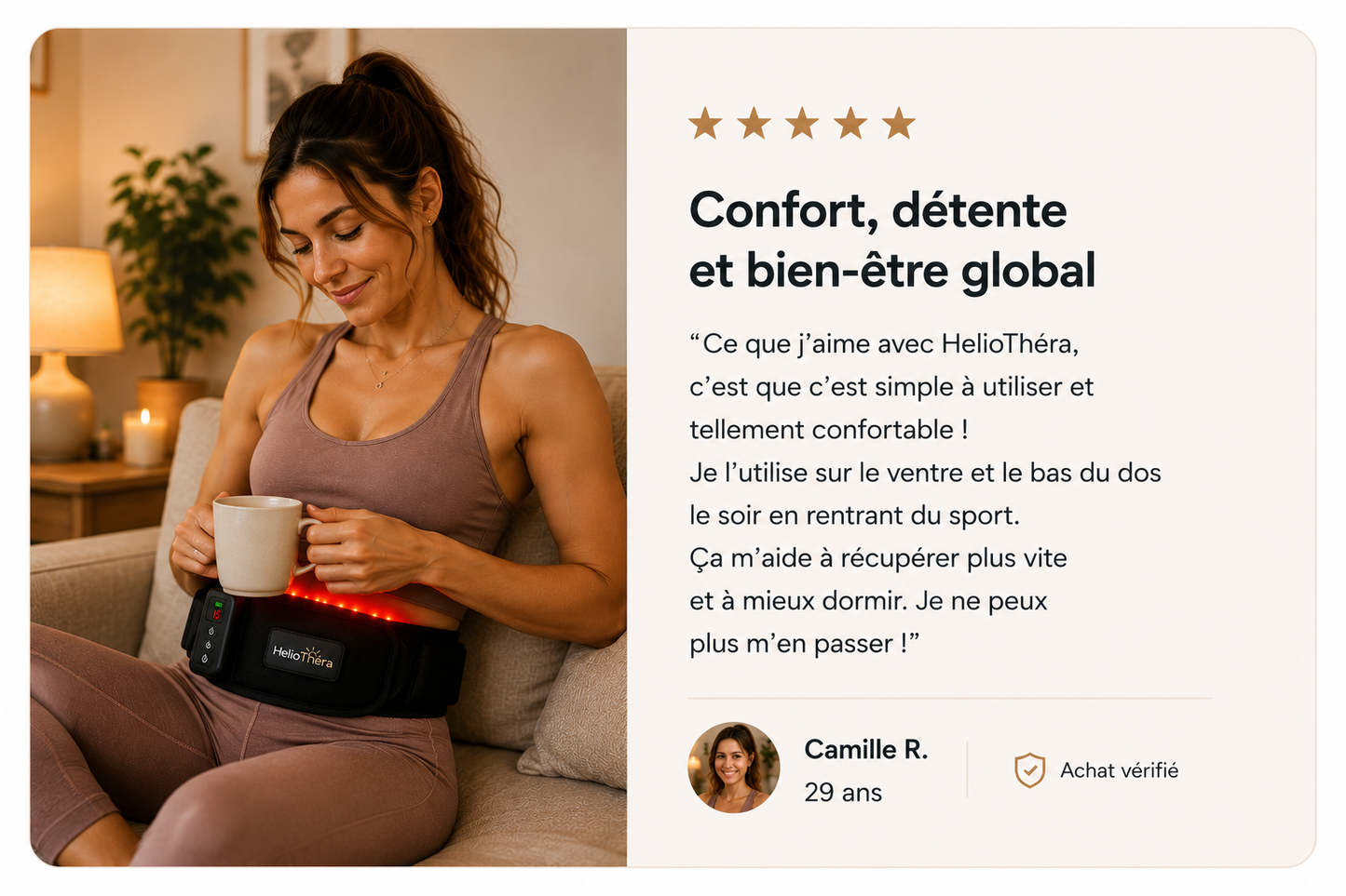 HelioThera™ – Ceinture de Luminothérapie Avancée