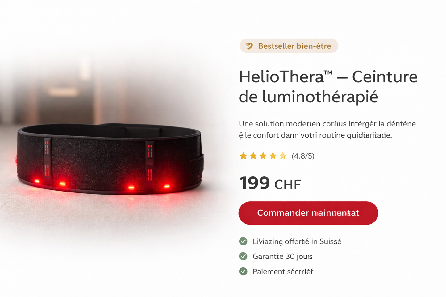 HelioThera™ – Ceinture de Luminothérapie Avancée