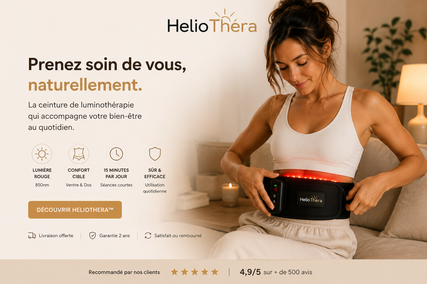 HelioThera™ – Ceinture de Luminothérapie Avancée